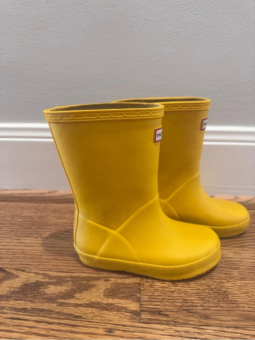 Hunter Kids Bright Yellow Waterproof Rain Boots
